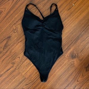 Lululemon Black Cross-back Body Suit